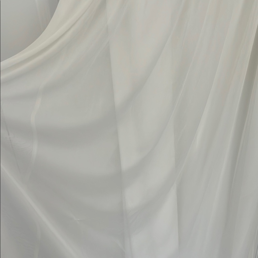 City Triangles Cream Sequin Ruched Gown - Picture 5 of 12